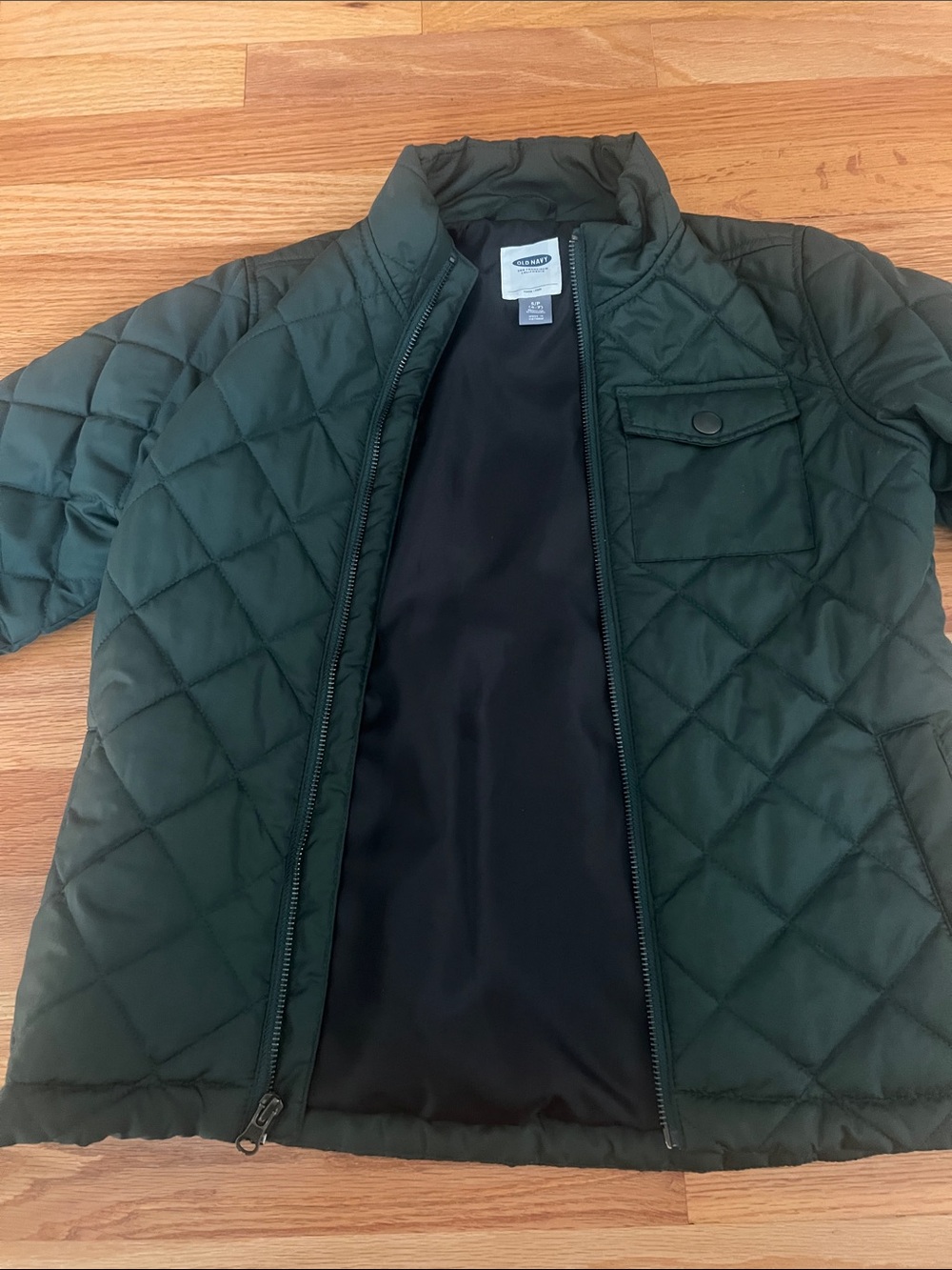 Old Navy Quilted Dark Green Kids' Puffer Jacket